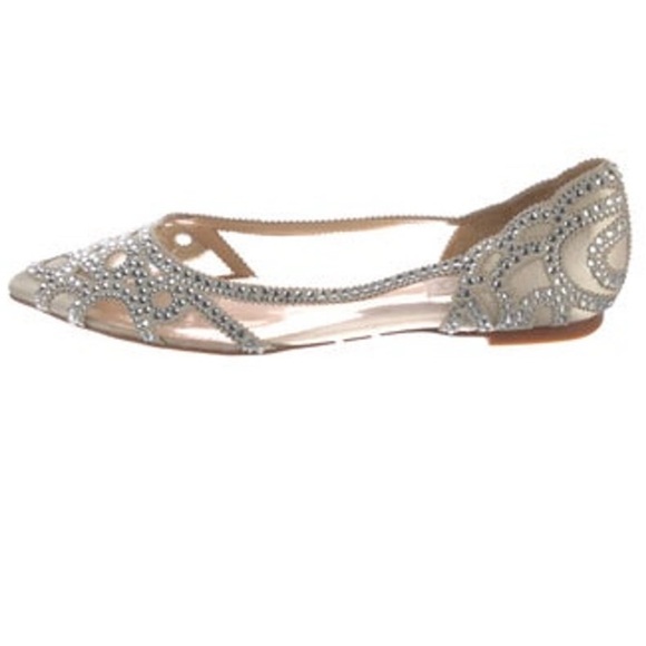 Badgley Mischka Crystal Embellished Flats - Picture 3 of 5